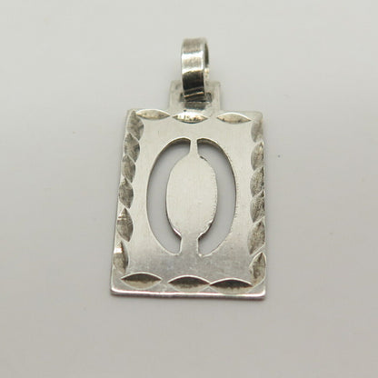 925 Sterling Silver Vintage Abstract Design Pendant