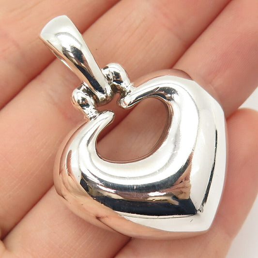 925 Sterling Silver Vintage J. Esposito Heart Pendant