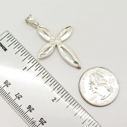 925 Sterling Silver Modernist Cross Pendant