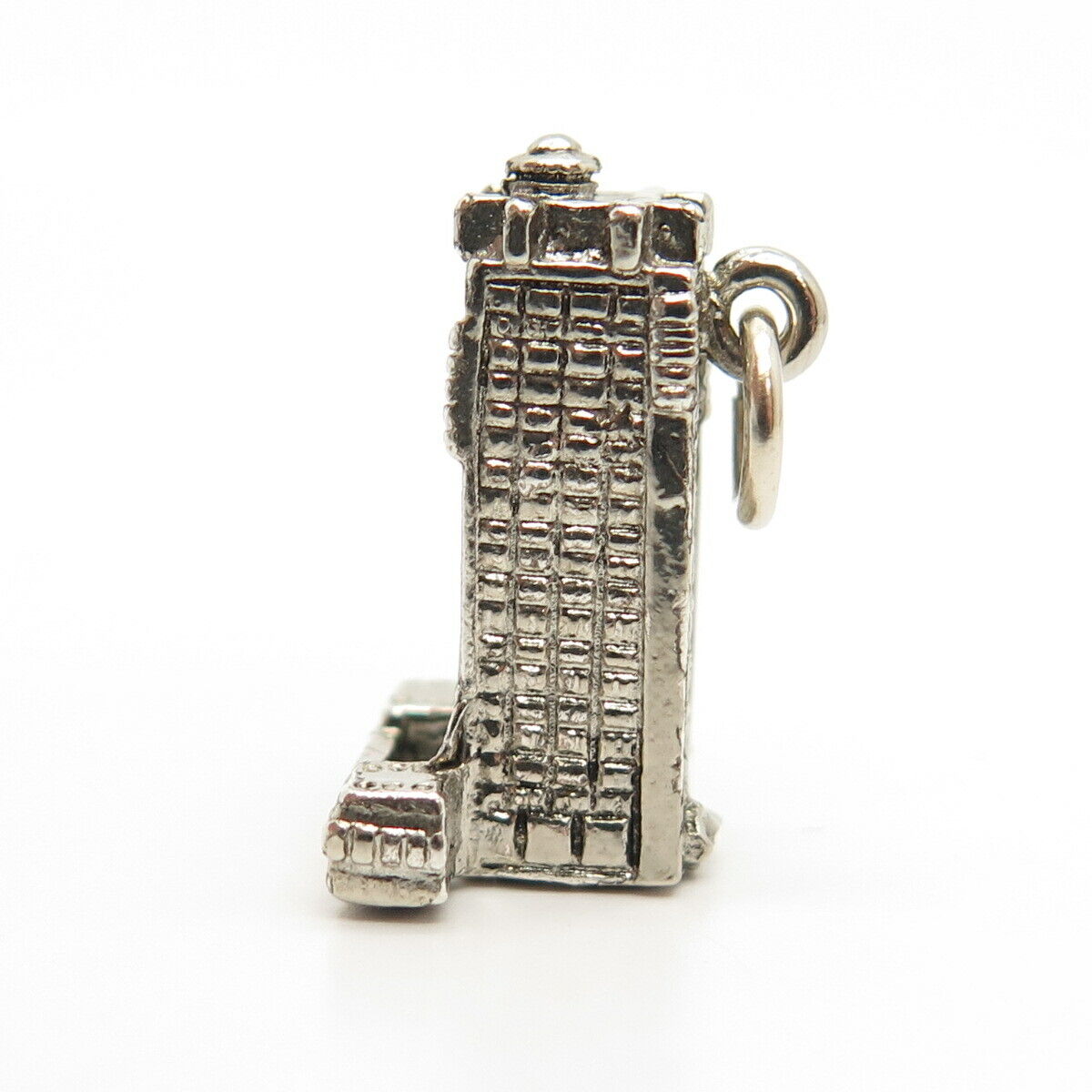 925 Sterling Silver Vintage Tower Design Charm Pendant