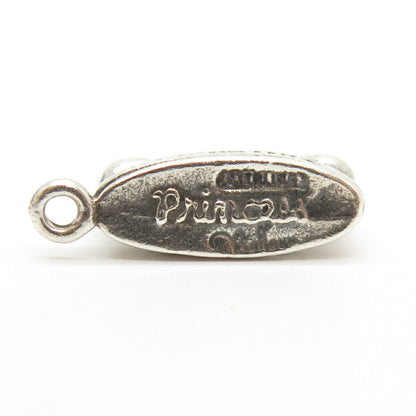 925 Sterling Silver Vintage Retro Phone Design Charm Pendant