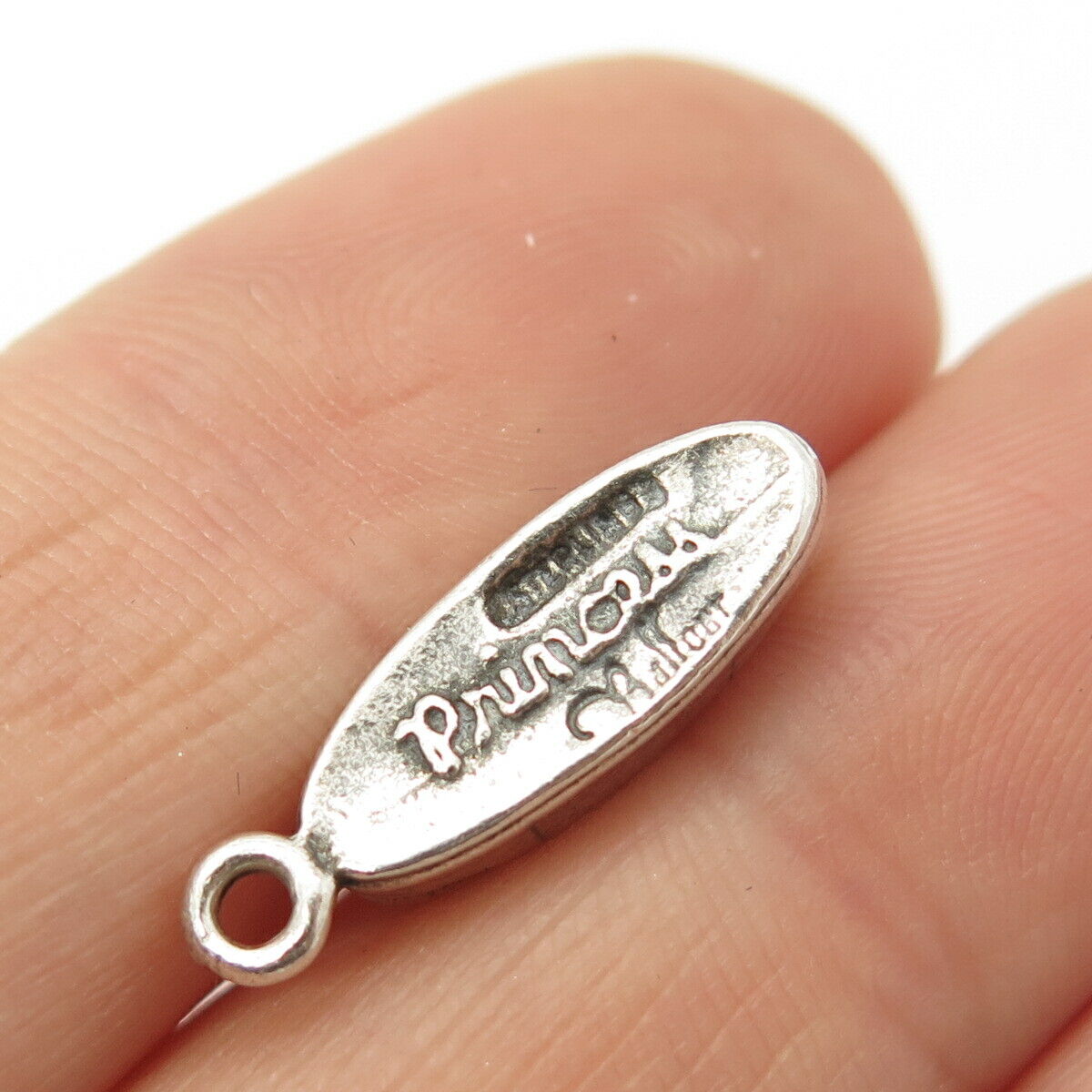 925 Sterling Silver Vintage Retro Phone Design Charm Pendant