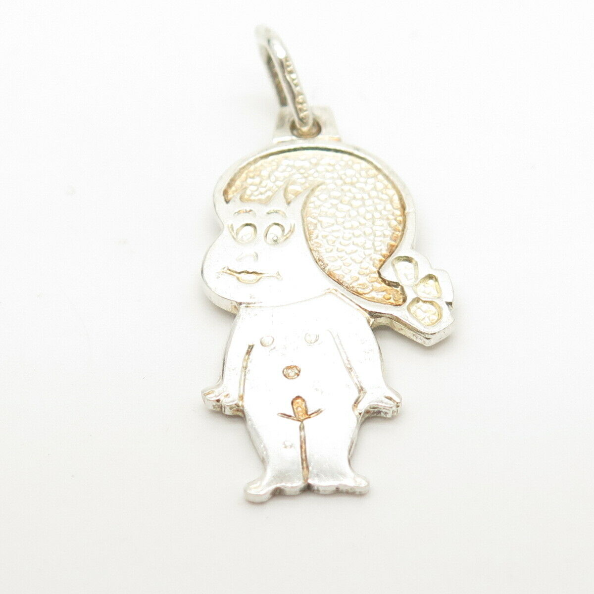 925 Sterling Silver Italy Baby Girl Charm Pendant