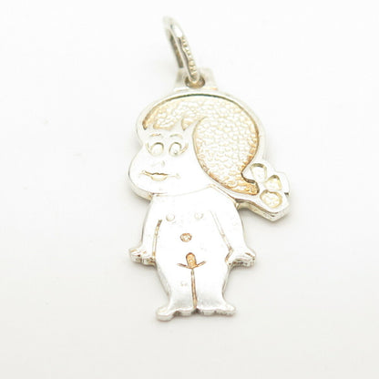 925 Sterling Silver Italy Baby Girl Charm Pendant