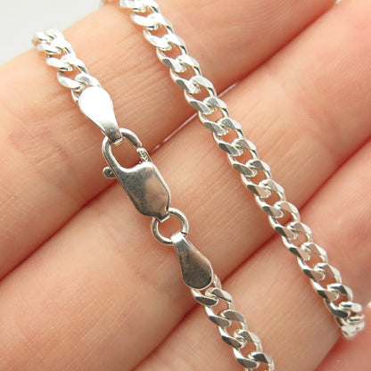 925 Sterling Silver Cable Chain Necklace 20"