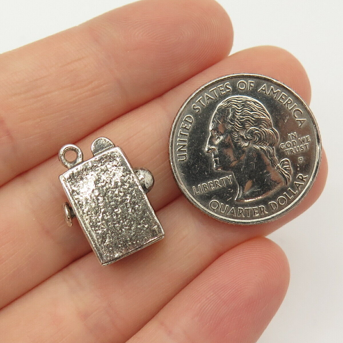 925 Sterling Silver Vintage Slot Machine For Good Luck Charm Pendant