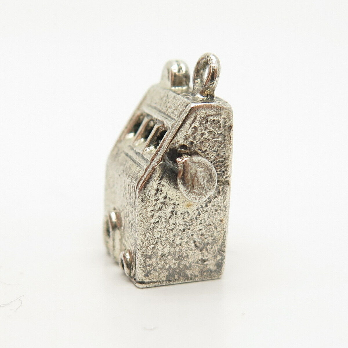 925 Sterling Silver Vintage Slot Machine For Good Luck Charm Pendant