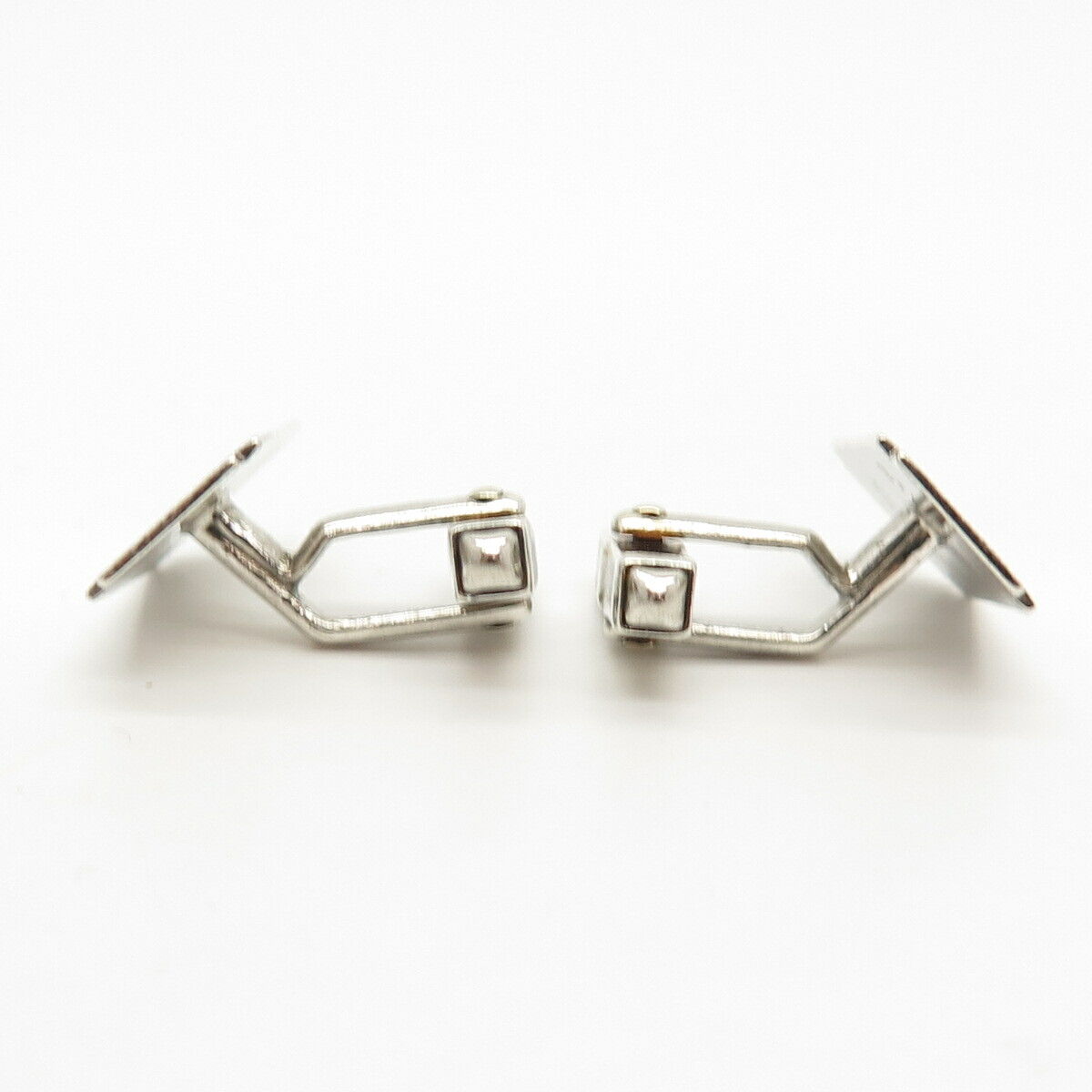 925 Sterling Silver Vintage Swank Textured Cufflinks