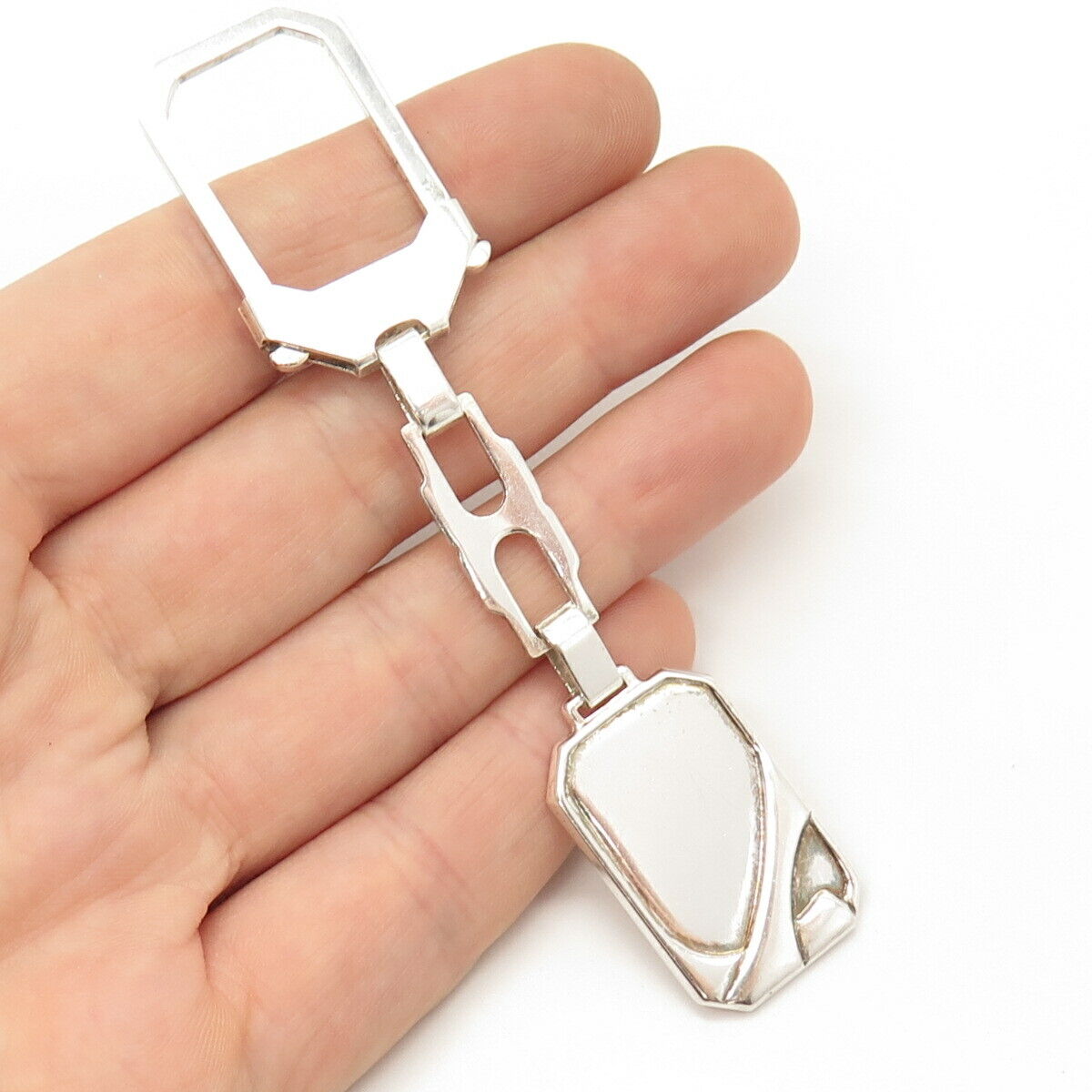 925 Sterling Silver Vintage Chain Key Ring