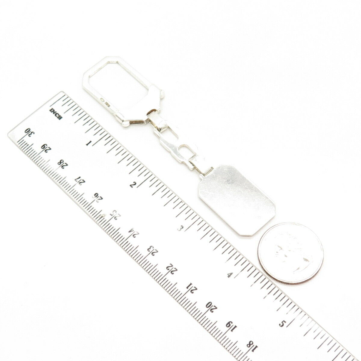 925 Sterling Silver Vintage Chain Key Ring