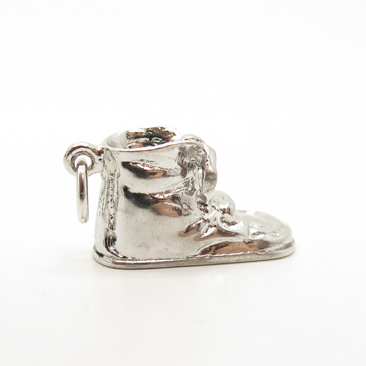 925 Sterling Silver Vintage Wells Boot Charm Pendant