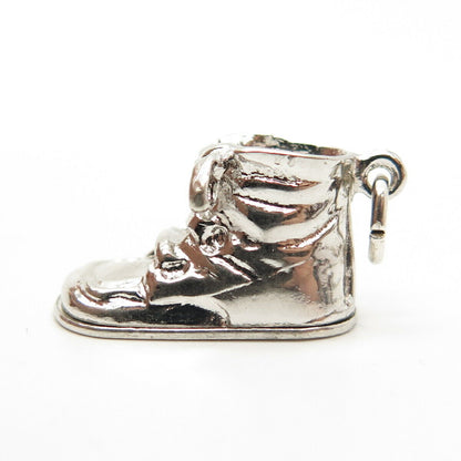 925 Sterling Silver Vintage Wells Boot Charm Pendant