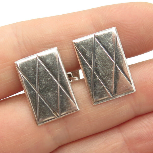 925 Sterling Silver Vintage Textured Cufflinks