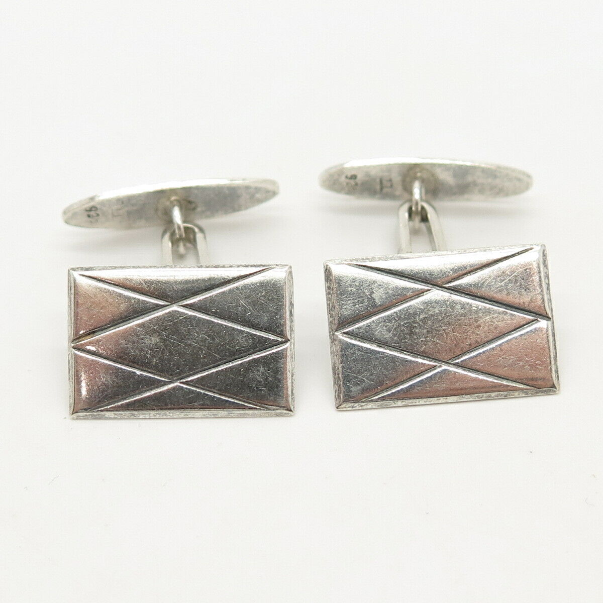 925 Sterling Silver Vintage Textured Cufflinks