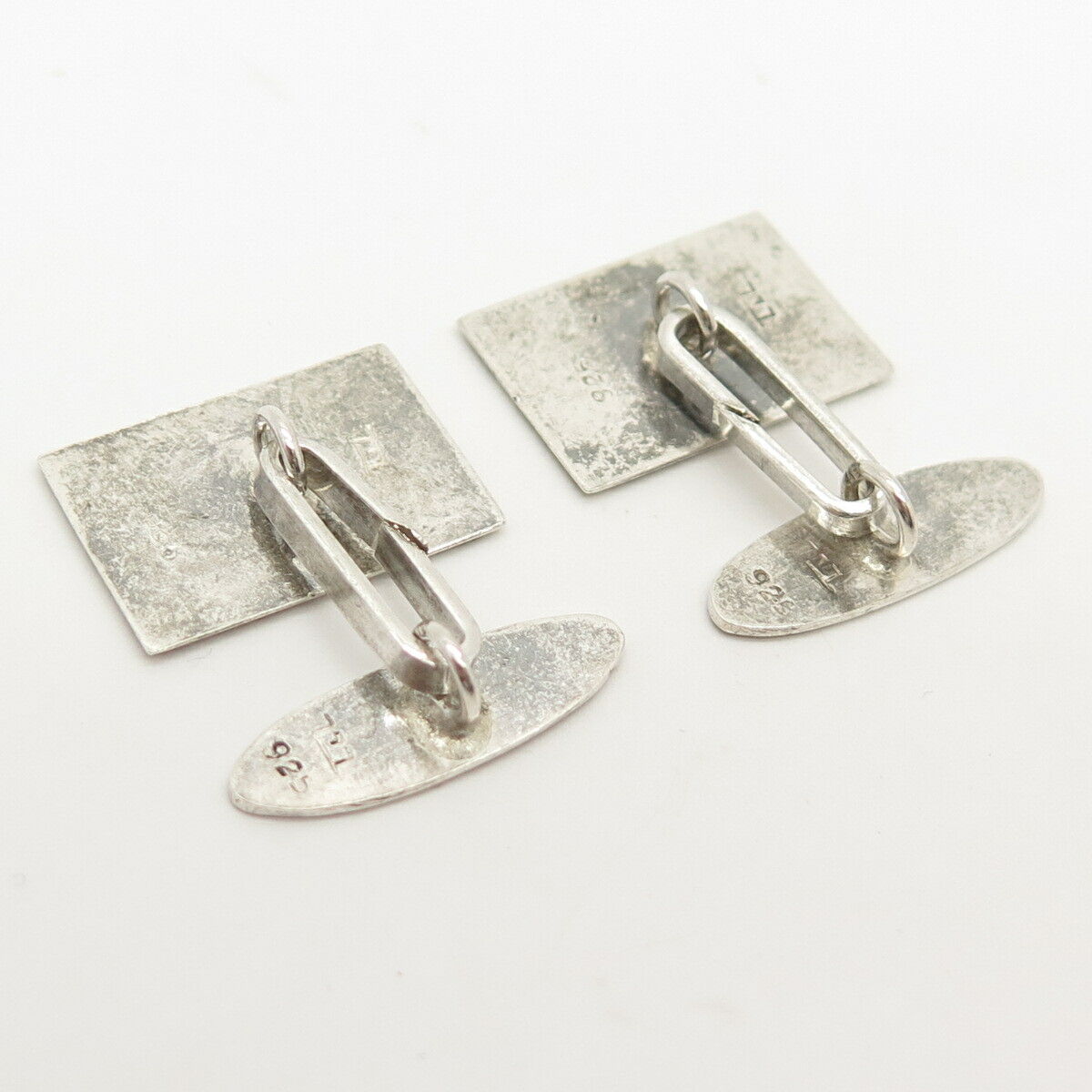 925 Sterling Silver Vintage Textured Cufflinks