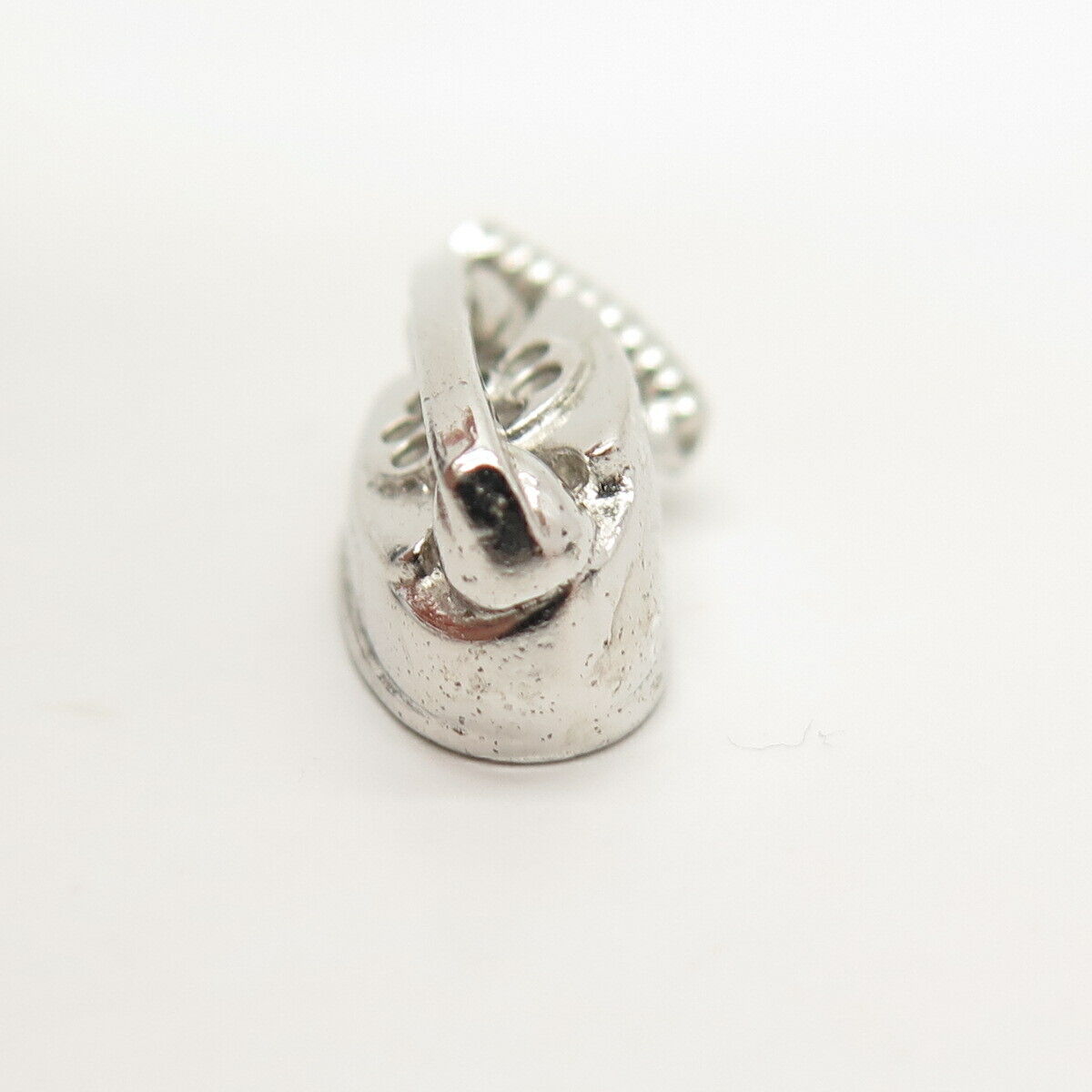 925 Sterling Silver Vintage Wells Old Rotary Phone Charm Pendant