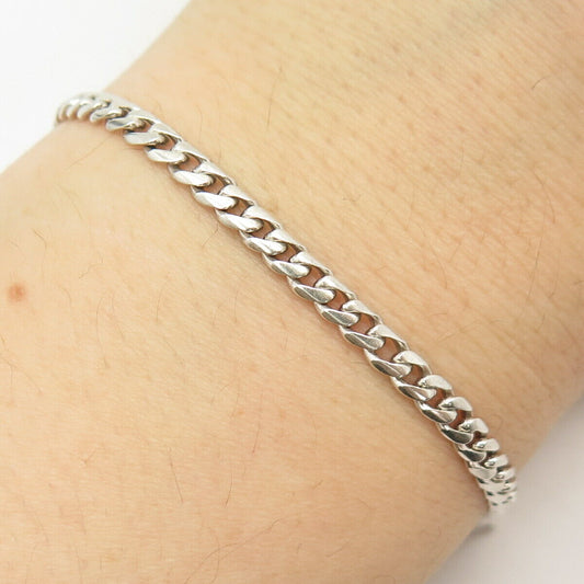 925 Sterling Silver Cuban Link Bracelet 5 3/4"