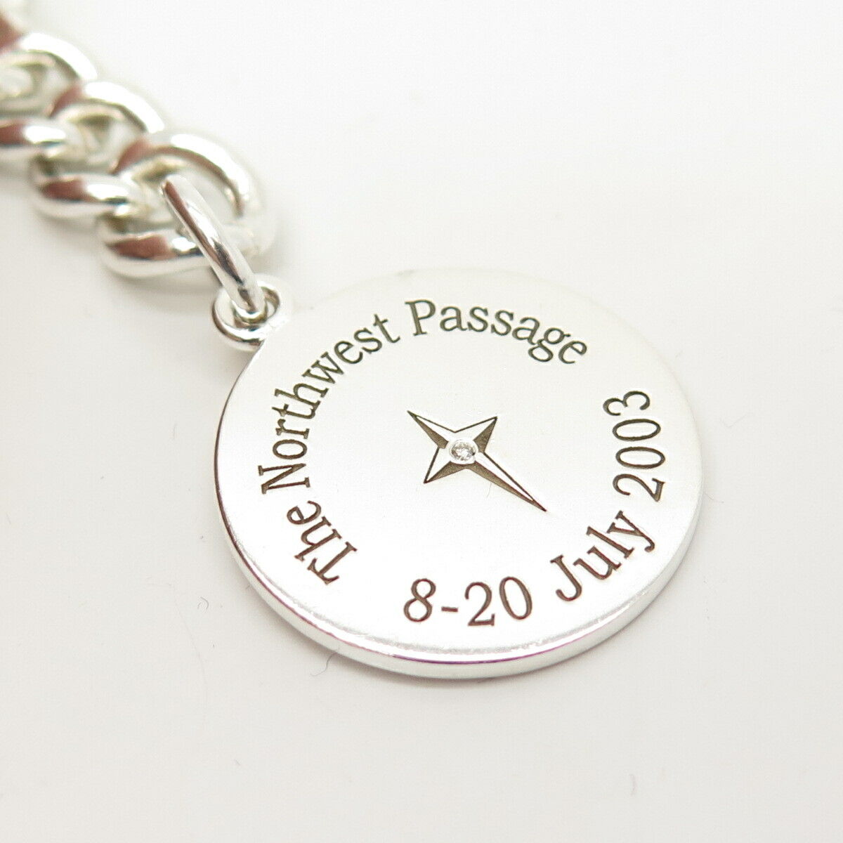 925 Sterling Silver Vintage "The Northwest Passage" Classic Key Ring