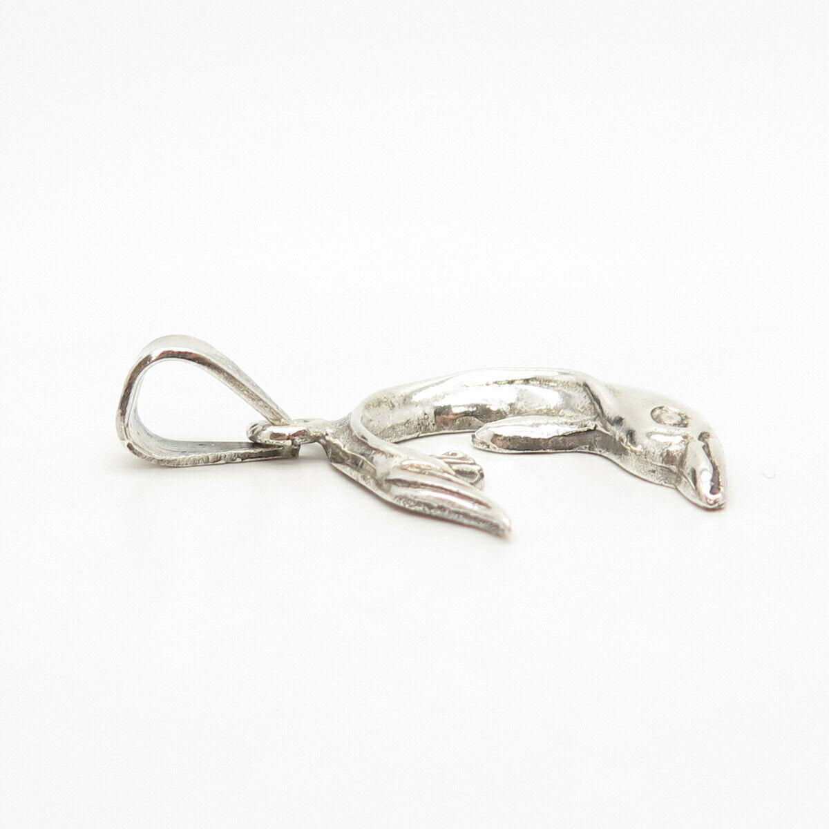 925 Sterling Silver Vintage Friendly Dolphin Pendant