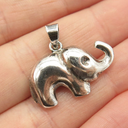 925 Sterling Silver Vintage Elephant For Good Luck Pendant