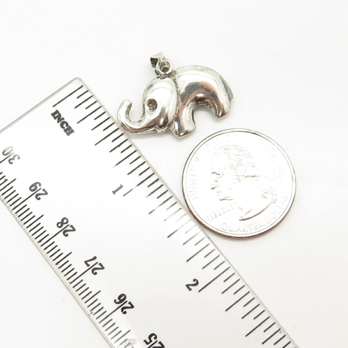 925 Sterling Silver Vintage Elephant For Good Luck Pendant