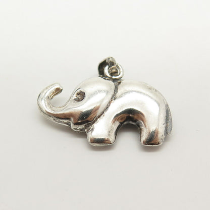 925 Sterling Silver Vintage Elephant For Good Luck Pendant