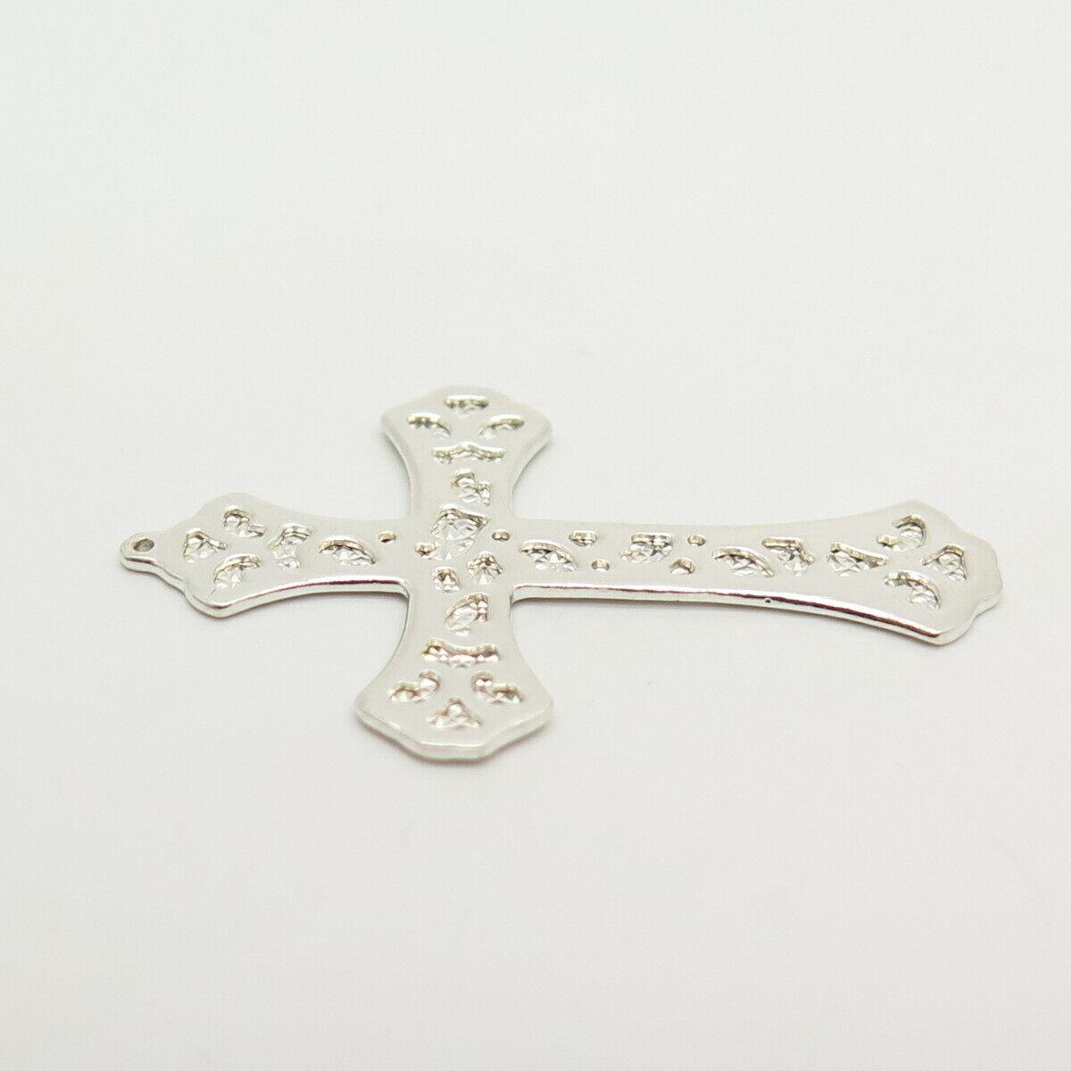 925 Sterling Silver Vintage Textured Cross Pendant