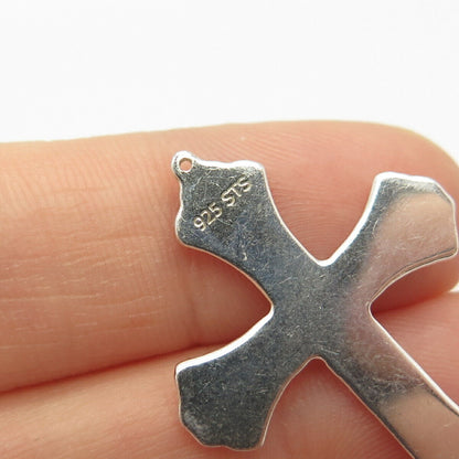 925 Sterling Silver Vintage Textured Cross Pendant