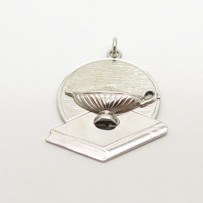 925 Sterling Silver Vintage Aladdin Lamp Pendant