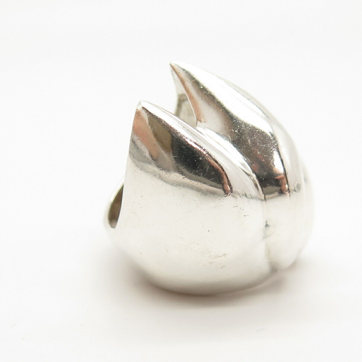 925 Sterling Silver Vintage Mexico Modernist Statement Ring Size 8