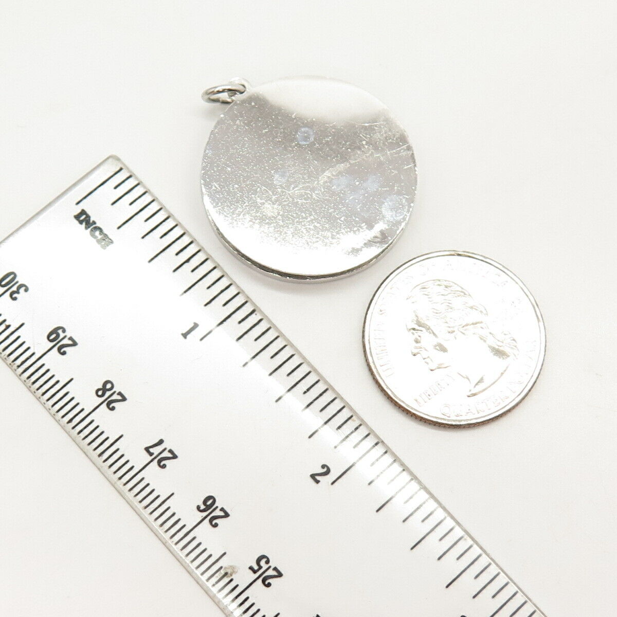 925 Sterling Silver Vintage "A Day to Remember" Round Pendant