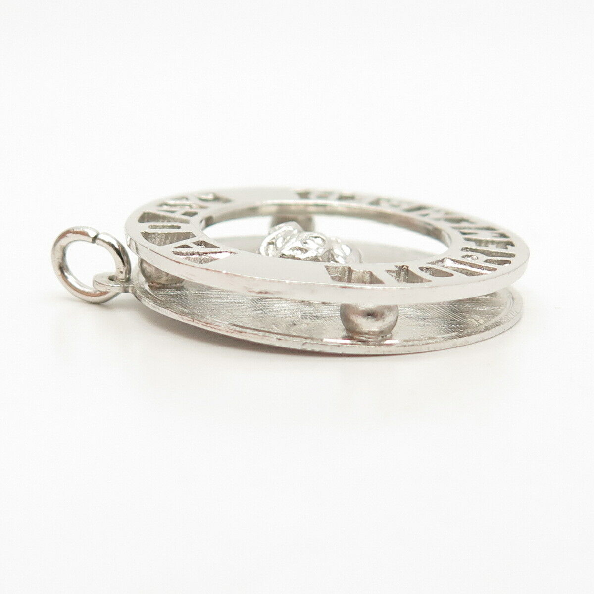 925 Sterling Silver Vintage "A Day to Remember" Round Pendant