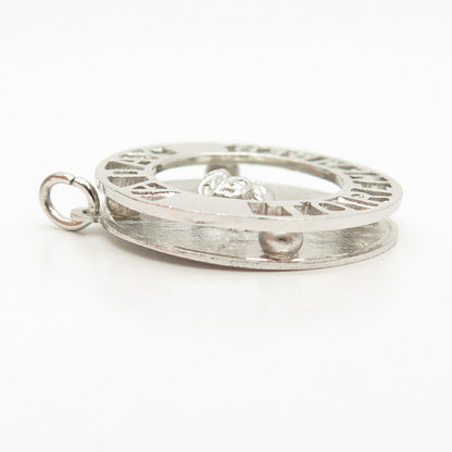 925 Sterling Silver Vintage "A Day to Remember" Round Pendant