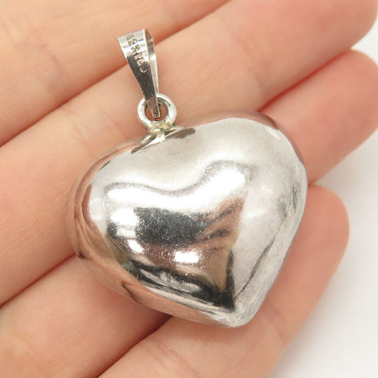 925 Sterling Silver Vintage Mexico Harmony Heart Pendant