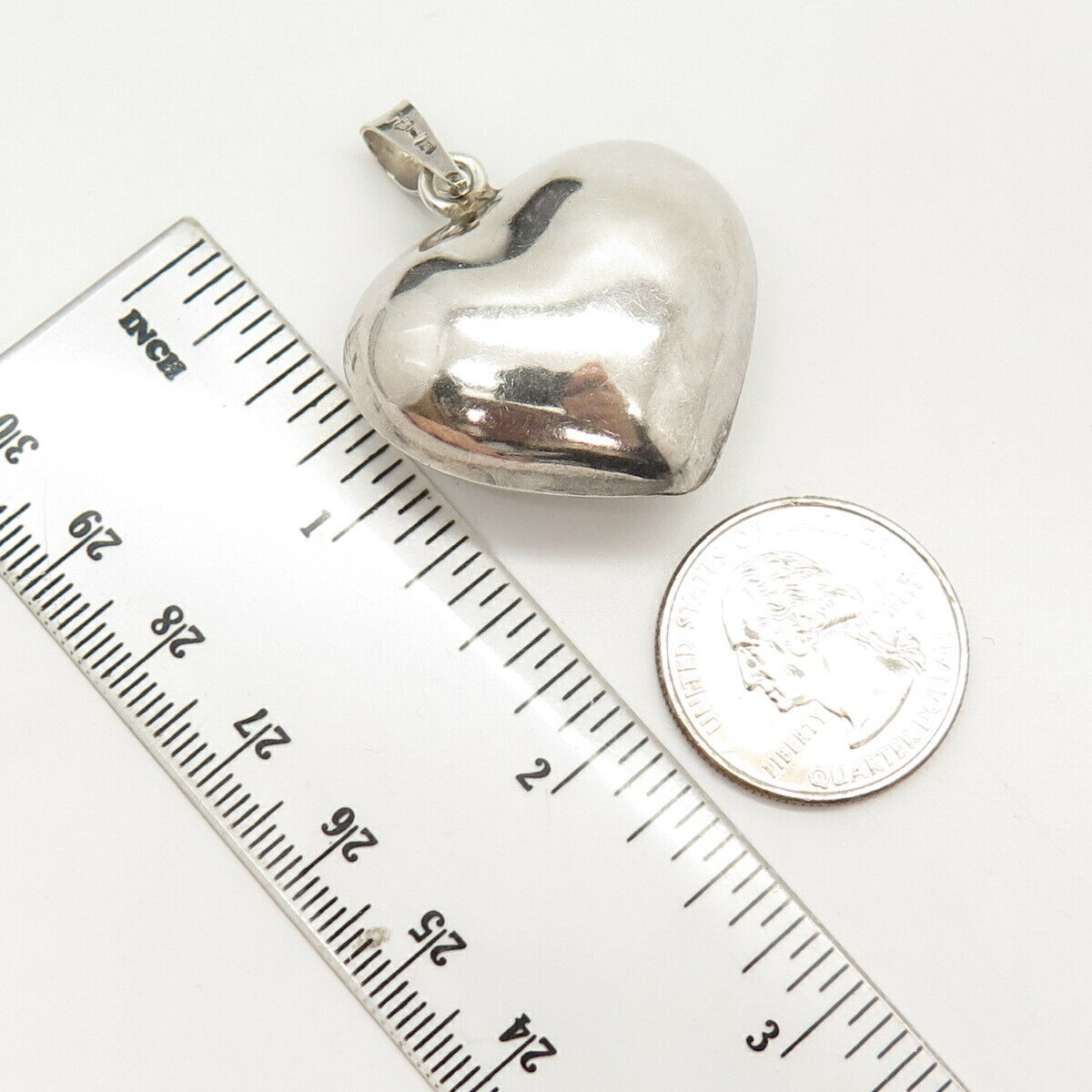 925 Sterling Silver Vintage Mexico Harmony Heart Pendant