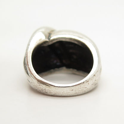 925 Sterling Silver Vintage Puffy Knot Ring Size 6 3/4