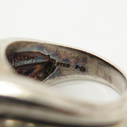 925 Sterling Silver Vintage Puffy Knot Ring Size 6 3/4