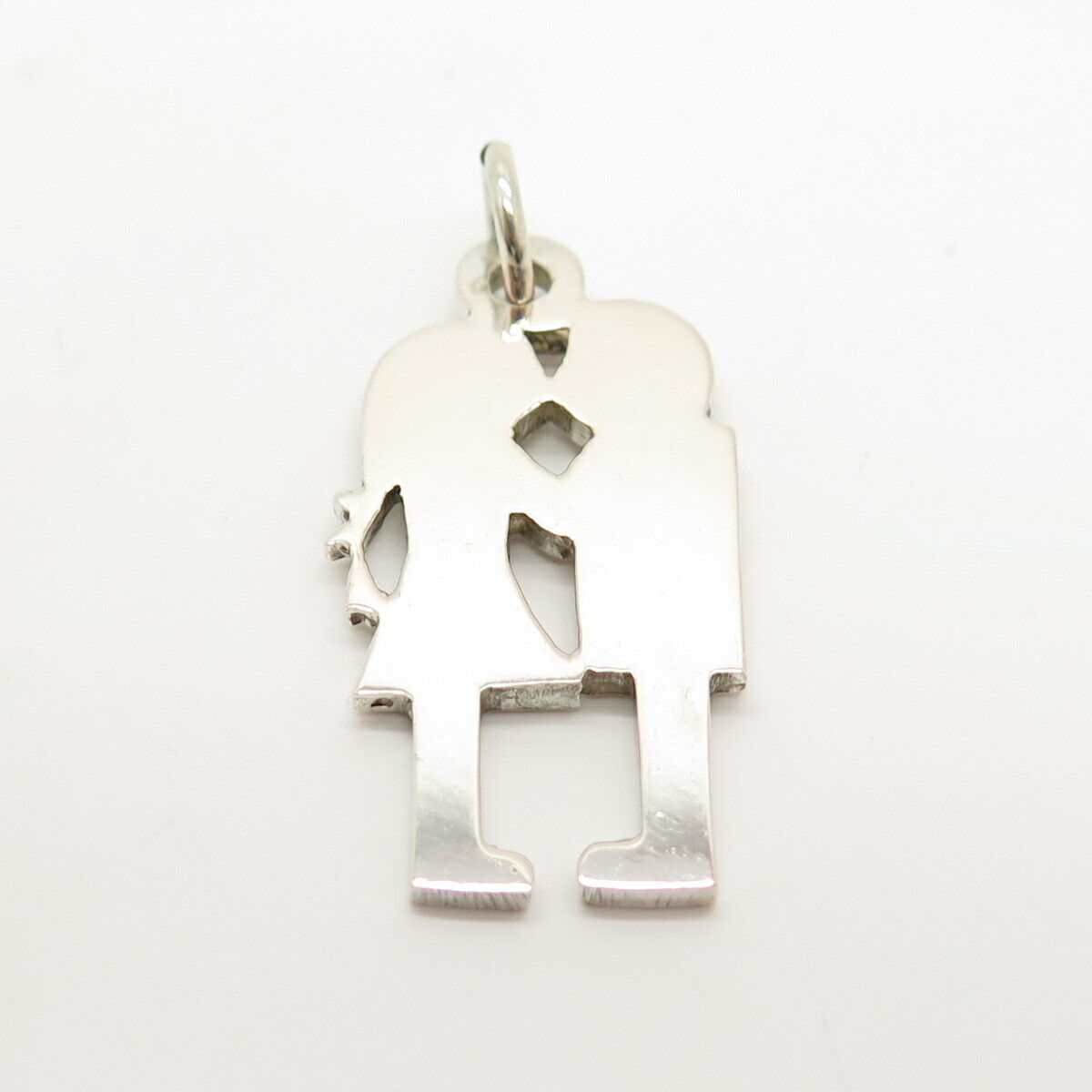 800 Silver Vintage Boy & Girl Love Kiss Design Pendant