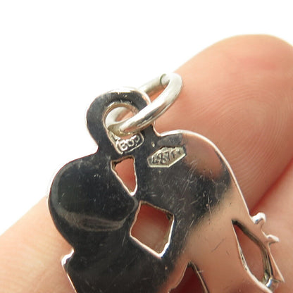 800 Silver Vintage Boy & Girl Love Kiss Design Pendant