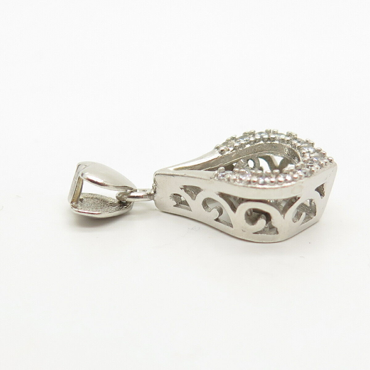 925 Sterling Silver Multi-C Z Pendant