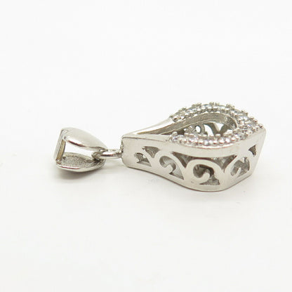 925 Sterling Silver Multi-C Z Pendant