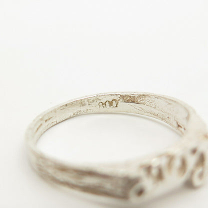 800 Silver Vintage "Love" Ring Size 7