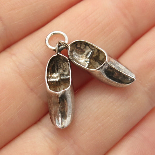 835 Silver Vintage Boot Shoe Design Charm Pendant