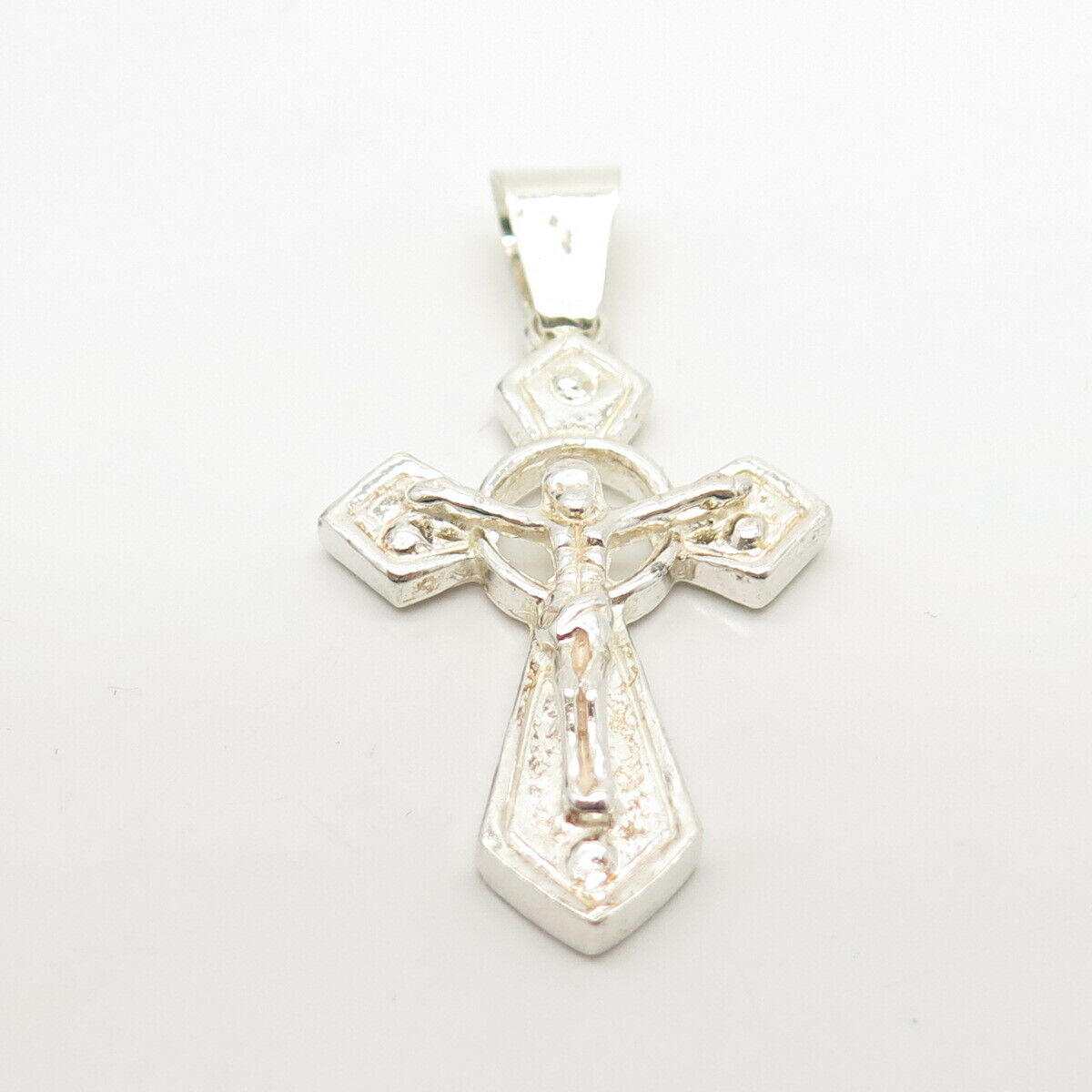 925 Sterling Silver Vintage Crucifix Cross Pendant