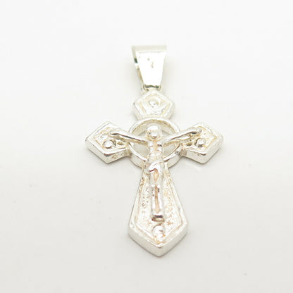 925 Sterling Silver Vintage Crucifix Cross Pendant