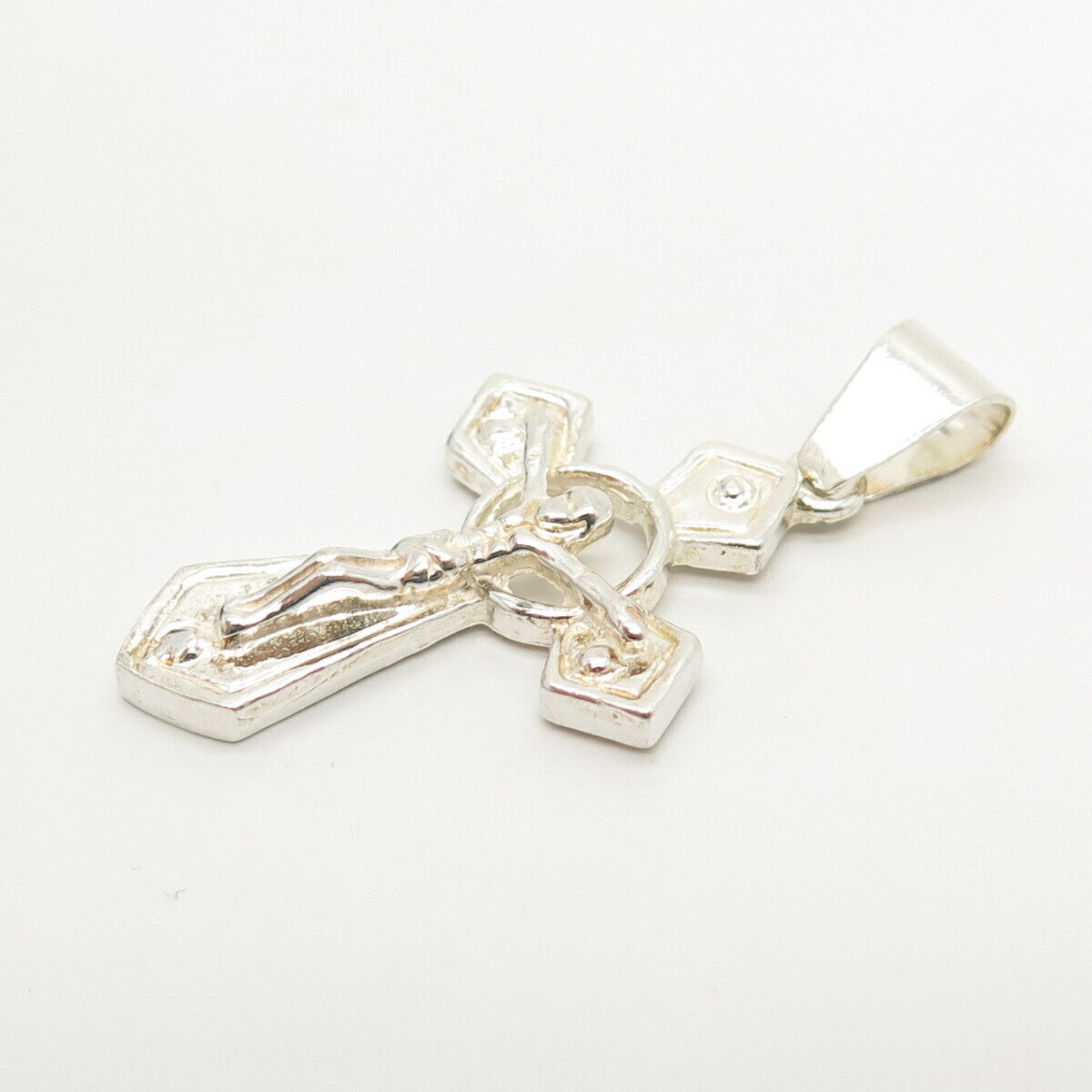 925 Sterling Silver Vintage Crucifix Cross Pendant