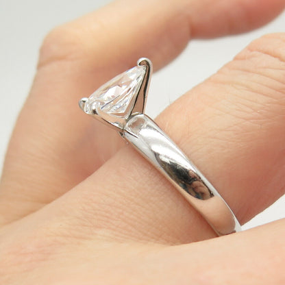 925 Sterling Silver C Z Ring Size 8