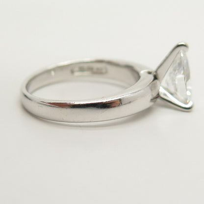 925 Sterling Silver C Z Ring Size 8