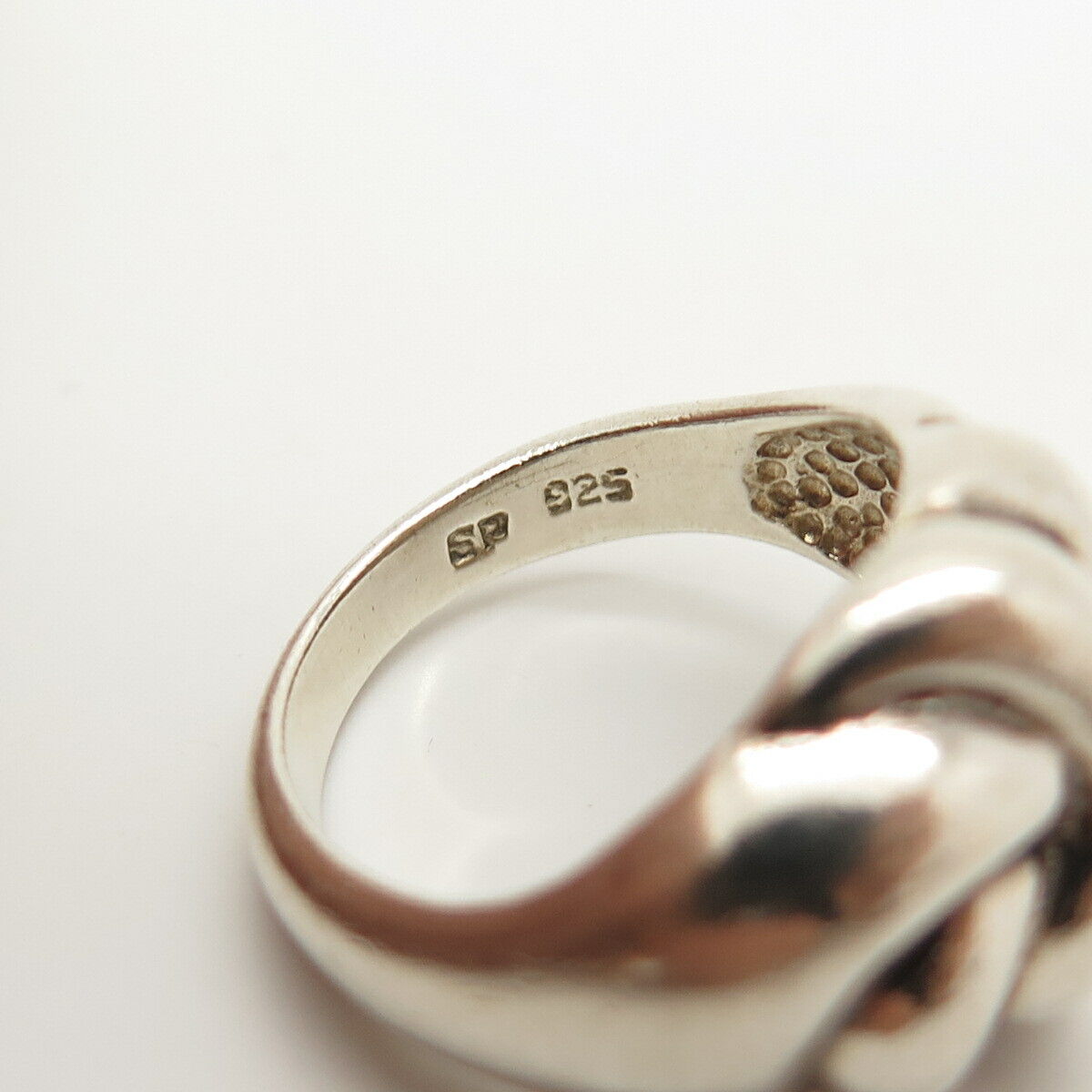 925 Sterling Silver Vintage Puffy Knot Ring Size 6