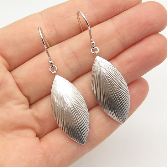 925 Sterling Silver Textured Dangling Earrings